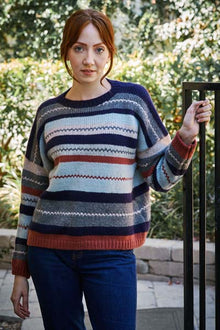  Soffio Ridged Stripe Pullover Pattern